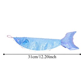 Leadigol Fish Shaped Novelty Fish Pen Bag Fish Tail Pencil Case Portable Fish Shape Pen Bag Funny Pencil Case Gifts for Office Supply