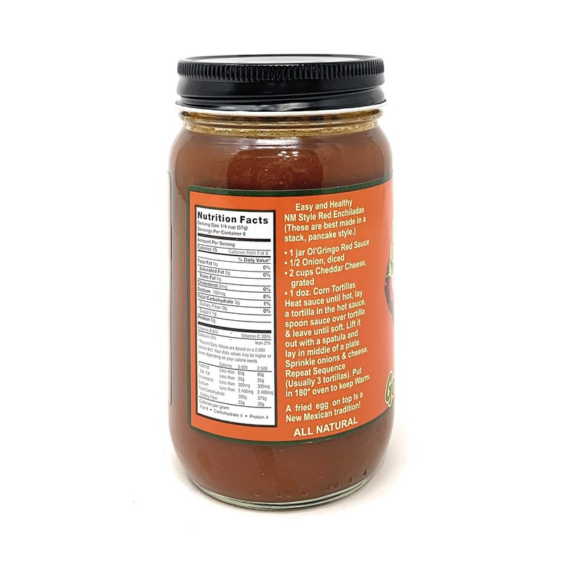 Ol' Gringo Chile Company Sauce 16 Ounce (Red Mild)