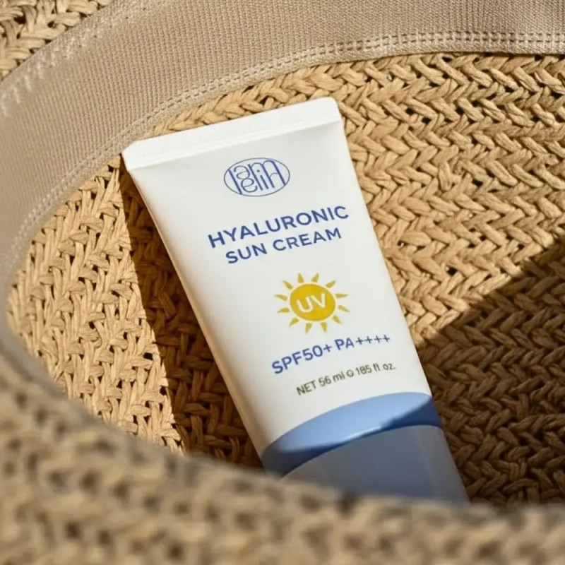 Protector Solar Coreano Lamelin Acido Hialuronico SPF50 Crema Hidratante Glow