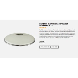 Remo DOUMBEK DRUMHEAD, 8.75", DX-SERIES RENAISSANCE.