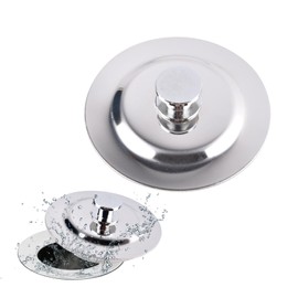 Bath Plug Closure, 42-44 mm Sink Plug, Stainless Steel Plug for Sink, Plug Bathtub Sink Plug, Ideal for Kitchens, Bathrooms and Laundry Rooms