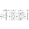 Pack Of 2 Bales Catch Mortice Latch 19Mm 3/4 Roller