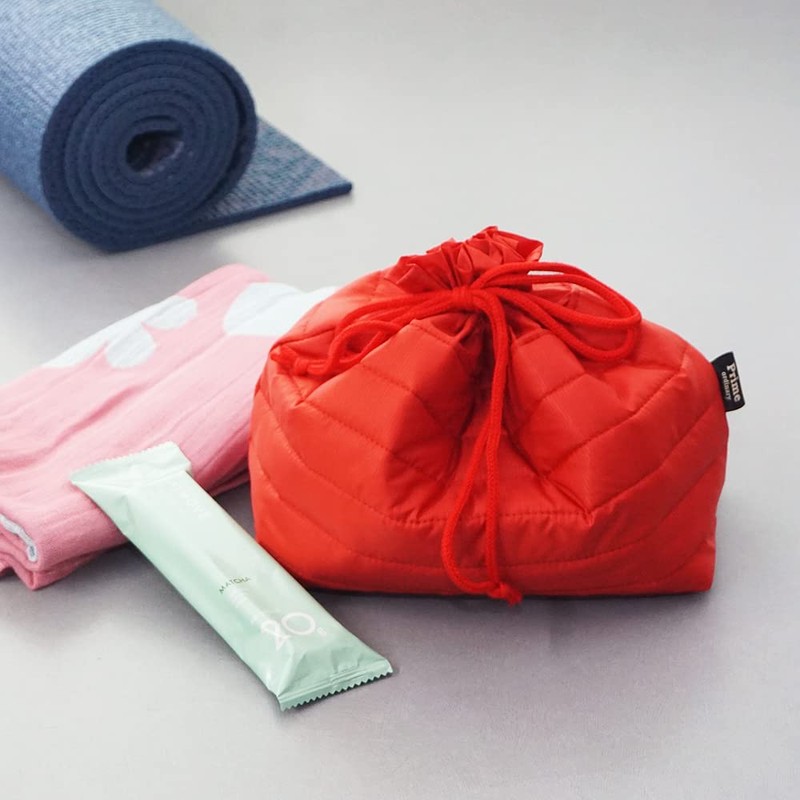 padou Eco Lip Cooler Drawstring L (Red) Cold Retention Lightweight
