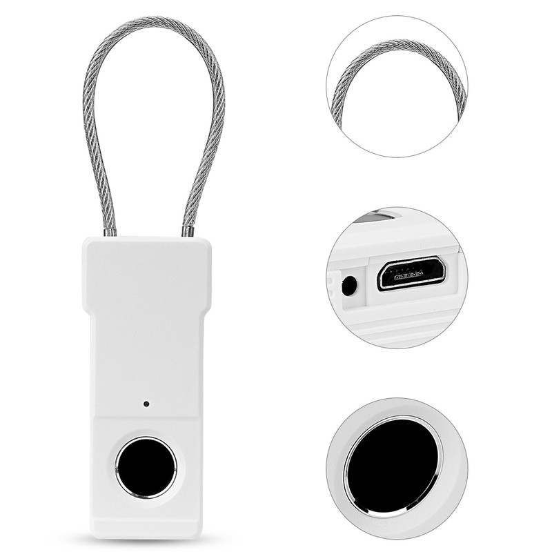 Portable Mini Smart Fingerprint Padlock Keyless Lock for Wardrobe Cabinet