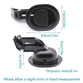 TopHomer 2 x Replacement Parts, Universal Recliner Release Lever Pull Handle for Sofa Chair Couch Hard Plastic Black (9 x 7.6 x 7 cm)