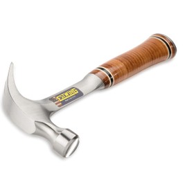 ESTWING Hammer - 12 oz Curved Claw with Smooth Face & Genuine Leather Grip - E12C