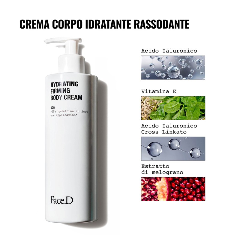 Face D - Firming Moisturising Body Cream with Hyaluronic Acid,