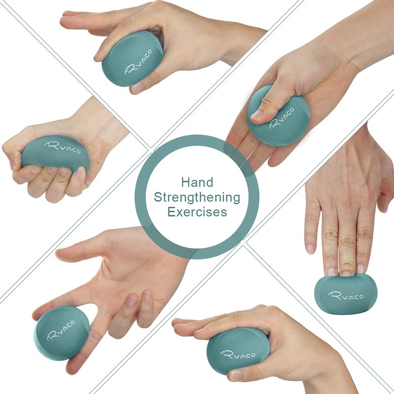 RYACO Hand Therapy Exercise Stress Ball Bundle - Set of