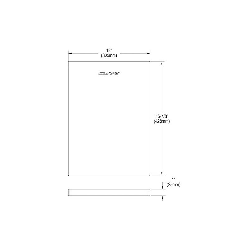 Elkay LKCB1217AC Wood 16-7/8" x 12" Cutting Board - Stainless