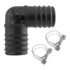 32mm (1.25") Pond Corrugated Flexible Pipe/Hose Elbow Connector +2 x