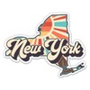 New York Retro Style State Vinyl Sticker - Car Phone - 3"