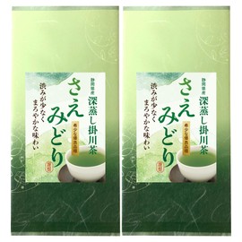 Deep Steamed Kakugawa Tea, Premium Tea, Samidori, Made in Shizuoka Prefecture, Green Tea, Rare and Superior Variety, Low Train, Mellow Flavor, 3.5 oz (100 g) (2 Bags)