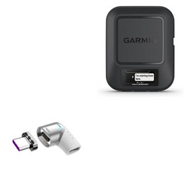 BoxWave Adapter Compatible with Garmin inReach Messenger - MagnetoSnap PD Angle Adapter, Magnetic Charging Connector Device Saver - Metallic Silver