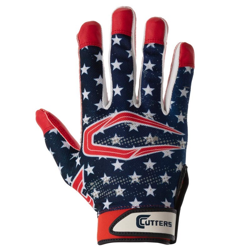 CUTTERS Game Day Receiver Glvs Flag L/XL