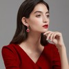 FDEETY Earrings for Women Crystal Teardrop Earrings Rhinestone Big Long