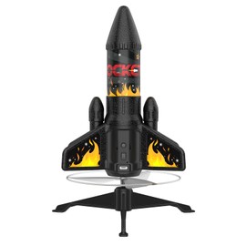 Rocket Launcher for Kids, 200 ft Self Launching Motorized Rocket Toy with LED and Safety Parachute Land, Outdoor Toys Cool Birthday for Boys Ages 8-12 (Orange)