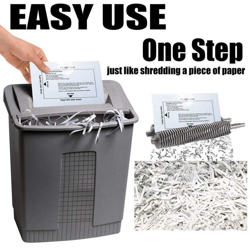 laffeya Paper Shredder Sharpening & Lubricant Sheets & Shredder Cleaning