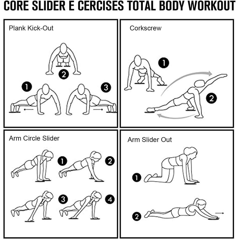 Exercise Core Sliders, WADY 2 Pack Sliders for Working Out