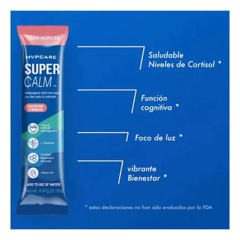 Mvpcare Supercalm Ksm Suplemento Cortisol Glicinato Magnesio Mantenga Eficazmente Niveles