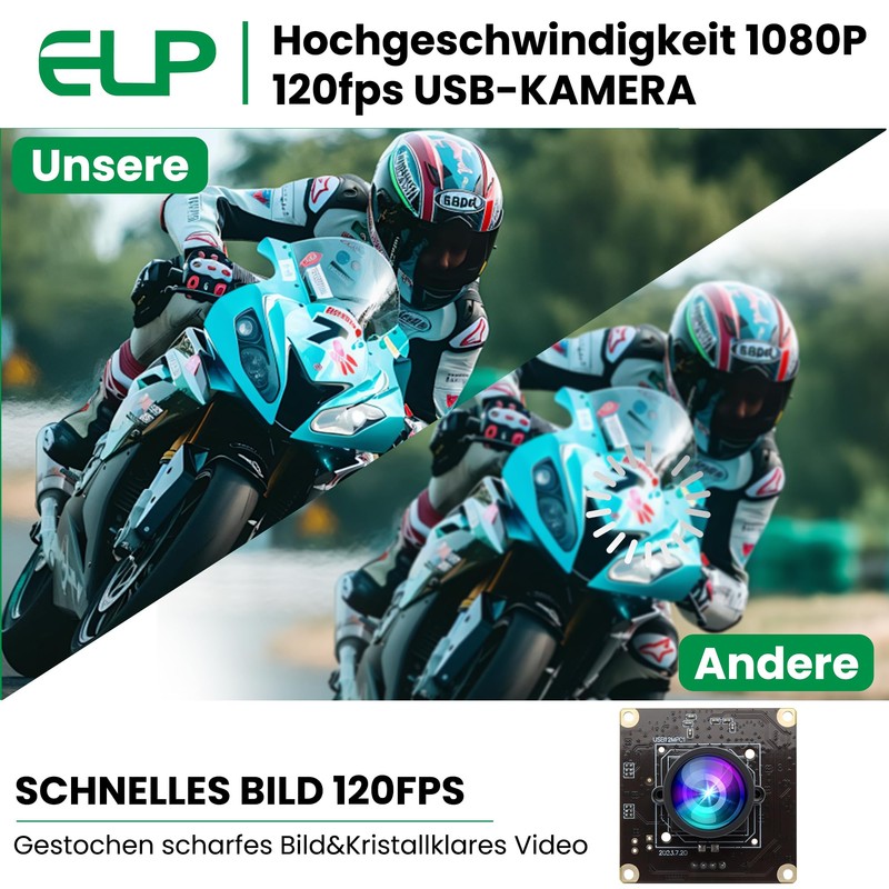 G 1080P 120fps USB Camera Module for Computer 12MP Lightburn
