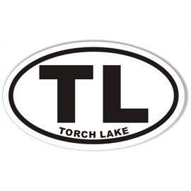 TL Torch Lake, Michigan Oval Bumper Sticker