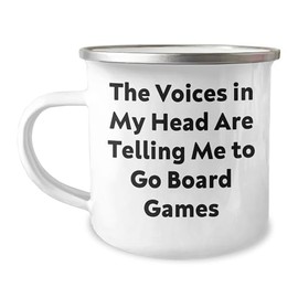 Funny Voiced Inspiration for Board Game Lovers, Camping Mug Graduation Gifts from Family