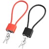 2 Pack Padlock Flexible Cable Small Cable Padlock Steel Rope