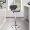 Powell Adjustable Barstool, Chrome and Grey