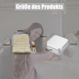 Soap Box Soap Bag Set, Moisture Resistant Aluminium Soap Dishes with Draining Rack, Soap Container, for Home or Travel, All Sizes Solid Soap, Metal Tin, Soap Box