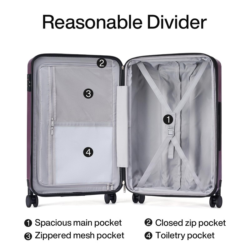 Hanke 20 Inch Expandable Carry on Luggage 22x14x9 Airline Approved