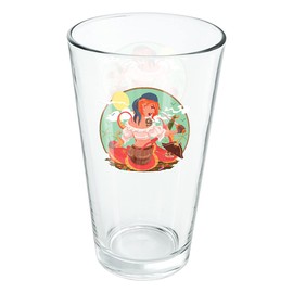 LOGOVISION Octopus And Pirate Booty 16 oz Pint Glass, Tempered Glass, Printed Design & A Perfect Fan Gift | Great for Cold Beverages, Soda, Water