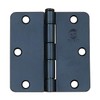Penrod Black Door Hinges 3.5 Inch with 1/4 Inch Radius