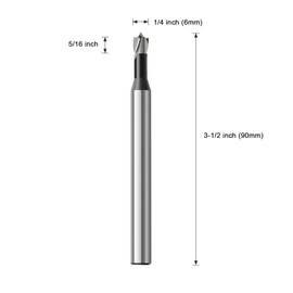 HSAWBIT 6mm Forstner Drill Bit for Woodworking, Forstner Bit Wood Drill Bits for Holes, Hinge Cutter (Ø6mm, length 90mm, Round Shank)