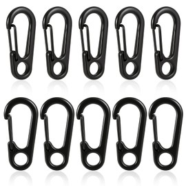 10 Pcs Mini Carabiner, Small Carabiner Clip Tiny Alloy Quick Release Carabiners Keychain Clips Multi-Purpose Spring Snap Hook for Outdoor Hiking Fishing Camping Backpack Accessories