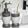 Bathroom Decor Accessories Set,4 PCS Including Soap Dispenser, Toothbrush Holder,