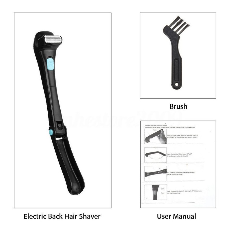 OFKPO Foldable Men's Back Razor, Electric Body Hair Razor, Hair