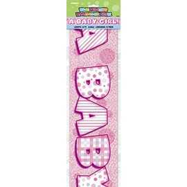 Baby Girl Pink Prism Banner (3.6 Meters) 1 Piece - Elegant and Distinctive Decorative Banner for Celebration & Decor