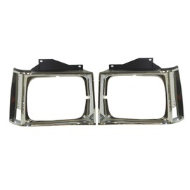 Bundle 82-90 Chevy S10 Gmc S15 Headlight Door Bezel Chrome Set=Lh & Rh GM2512121 GM2513121