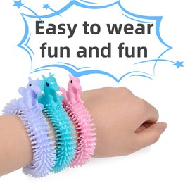 TGXLAK 10pcs Unicorn Stretchy Strings Toys, Sensory Stress Toys for Against Anxiety, Quiet Stress Relief Toy for Autism and Special Needs,Improve Mood and Relieve Stress, 3-12 Boys Girls Toddlers Toy.