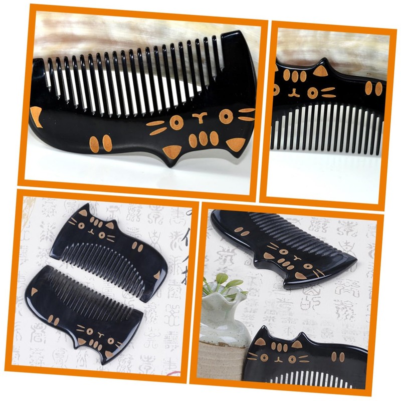 ORFOFE Natural Horn Wide Tooth Comb for Multi Functional Detangler