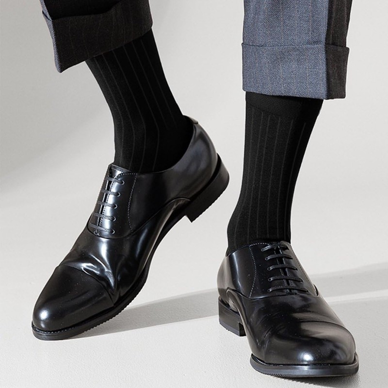 YUEDGE Men's Business Socks, Deodorizing, Bamboo Fiber, Antibacterial, Men's Socks,