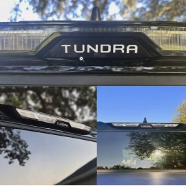 Advanced Trims SET OF 2: 3rd Brake Light + Front  22-25 White TUNDRA ABS Plastic Letter Inserts