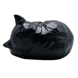 SpeXyngial Cat Urn, Sleeping Pet Urn, Pet urn for Cats ashes, Cremation Cat Ashes Urn, funeral urn for cats, Pet Memorial Keepsake Urns (Black)