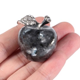 Lovionus89 Natural Labradorite Apple Statue, Healing Crystal Figurine Sculpture Home Ornament Wedding Decoration 3cm