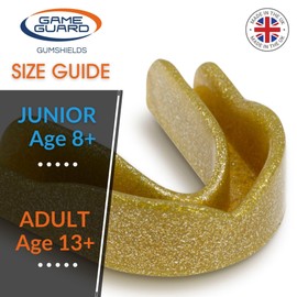 GAME GUARD Hockey Mouthguard for Adults or Teens/Kids Ages 13+ Mouth Guard for Boxing Rugby American Football Martial Arts Kickboxing Karate Taekwondo Handball [Gold - Pack of 1]