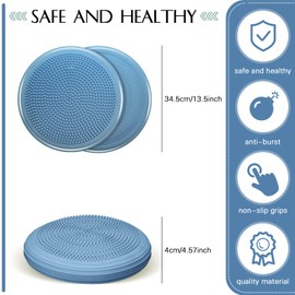 Libima 4 Pcs Wiggle Seat Inflated Wobble Cushion for Sensory Kid 13 Inches Balance Disc Flexible Seating for Classroom Sensory Pad for Chair Wiggle Cushion with Needle Pump(Red Blue)