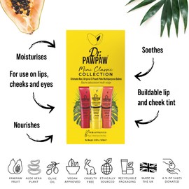 Dr. PAWPAW Multi Classic Collection | No Fragrance Multi Purpose Balm, For Lips, Skin, Hair, Cuticles, Nails, and Beauty Finishing | 10 mL (Mini Classic Collection, 3 Pack)