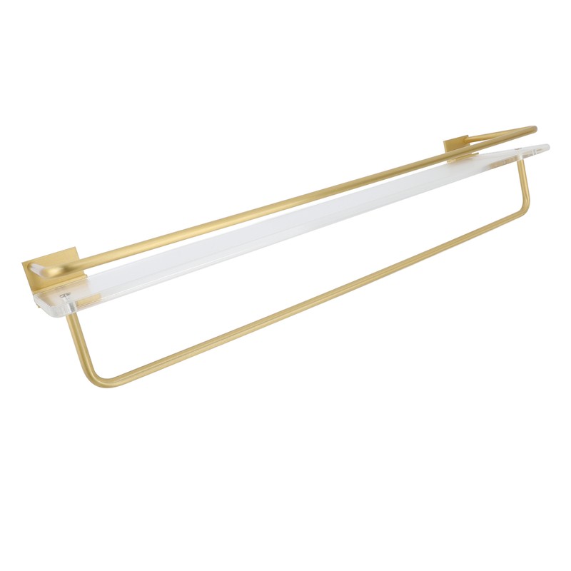 Bathroom Towel Rack Holder Acrylic Wall Mounted Hanging Storage Shelf