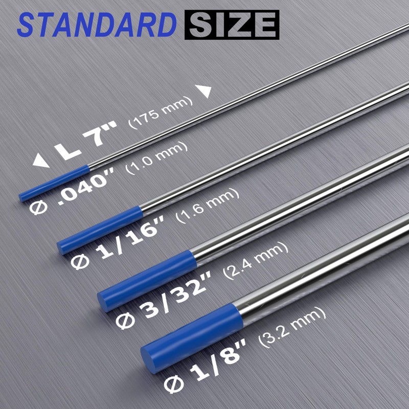 WelderElite TIG Welding Tungsten Electrode 10 Pack 1/16" × 7"