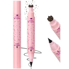 Lápiz delineador de ojos con pecas, 2 en 1 sello de pecas y delineador, resistente al agua y de larga duración, secado rápido, Precisión Para Maquillaje de Pecas para todo tipo de pieles (04 Espresso)